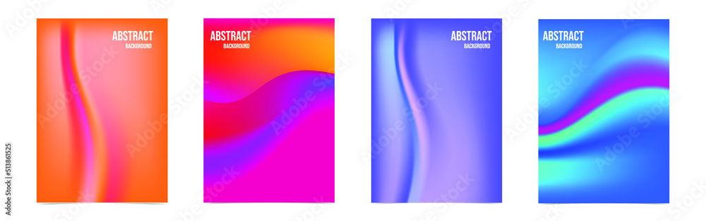 set of colorful Fluid backgrounds.