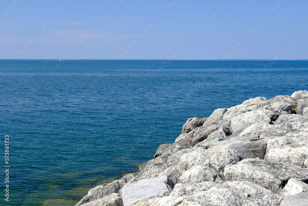 rocks and blue sea