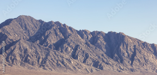Desert Mountain Nature Landscape. Sunny Blue Sky. Nevada, United States of America. Nature Background. © edb3_16