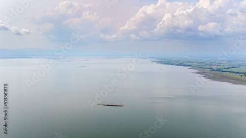 Floating Bridge that pops up in the middle of Pa Sak Jolasid Dam The best location that tourists dream of