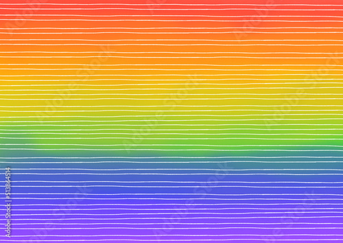 Rainbow color and line pattern graphics　レインボーカラーと線柄