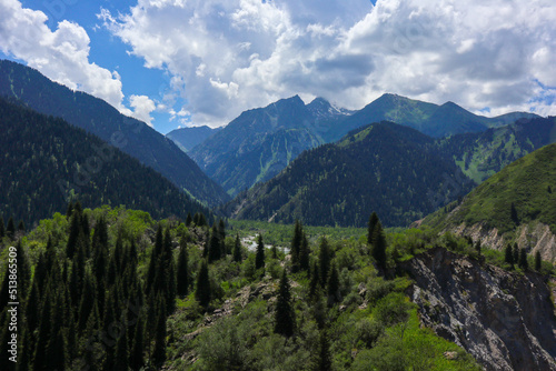 beautiful mountain landscape. panorama of the mountains. summer day. © Наталья Удалова