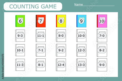Papier peint Counting Game for Preschool Children
