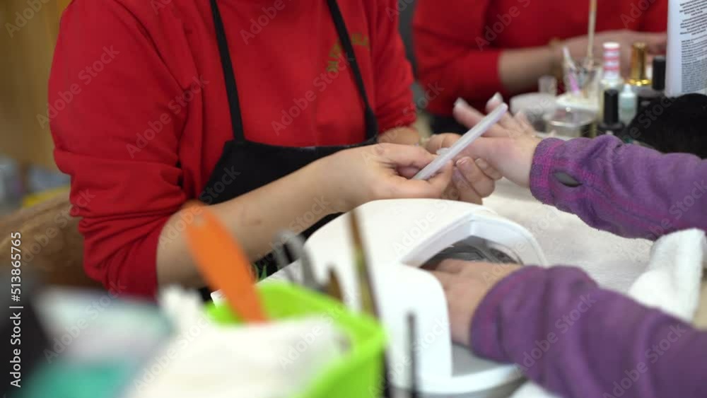 Nail Salon Nail Work Close Up