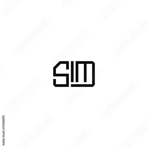 Sim card, word mark logo design.