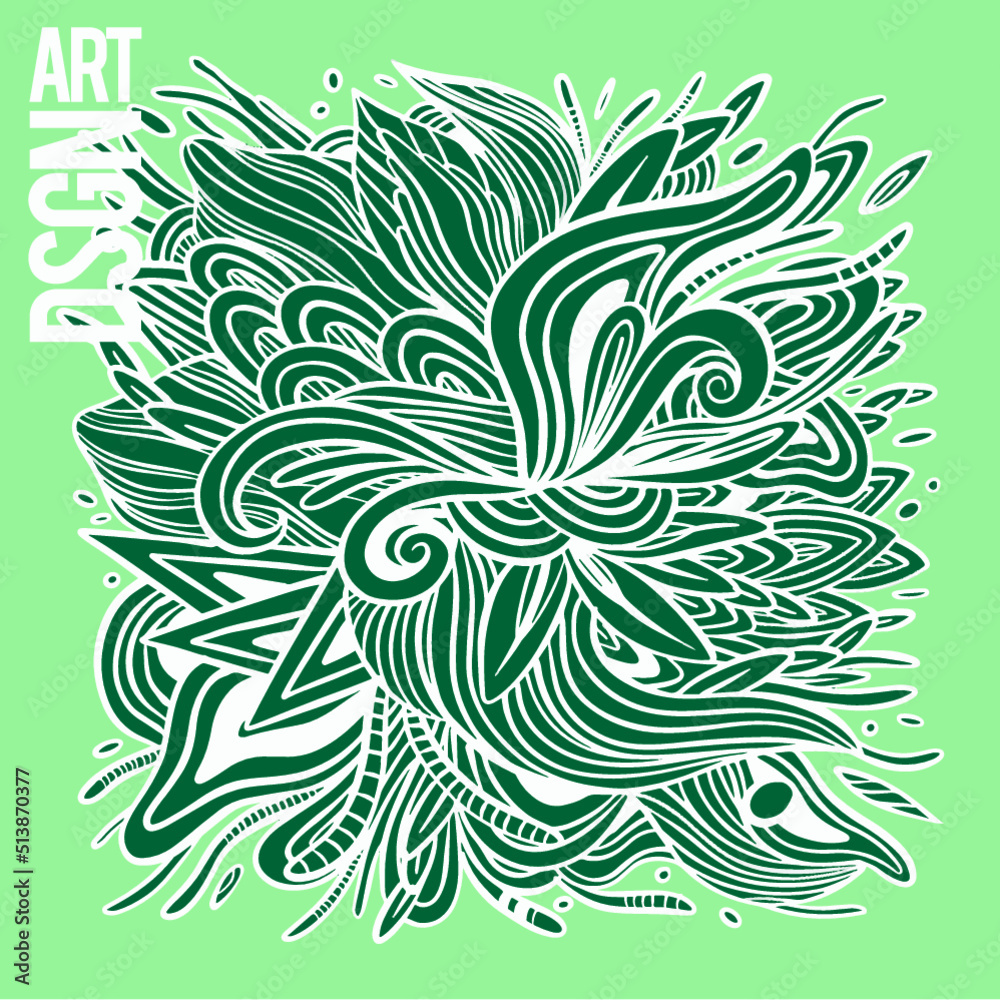 Fototapeta premium Ornament doodle vector abstract pattern drawing illustration