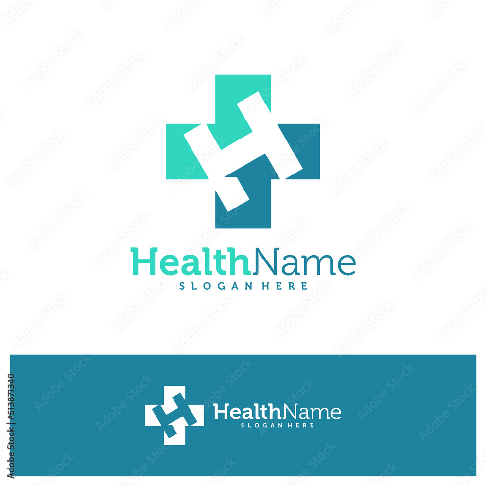 Letter H health Logo Design Template. Initial H logo concept vector. Creative Icon Symbol