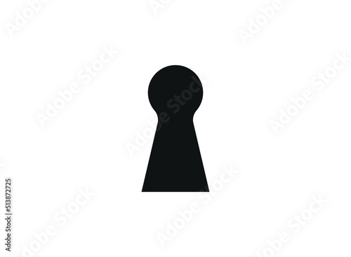 Keyhole icon vector illustration isolated on white background.