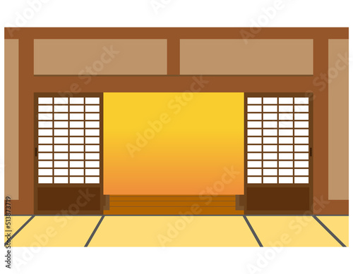 障子　和室　イラスト