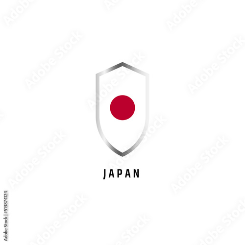 Flag of Japan with shield shape icon flat vector illustration Free Download Flag of Japan with shield shape icon flat vector illustration - GFXLoad