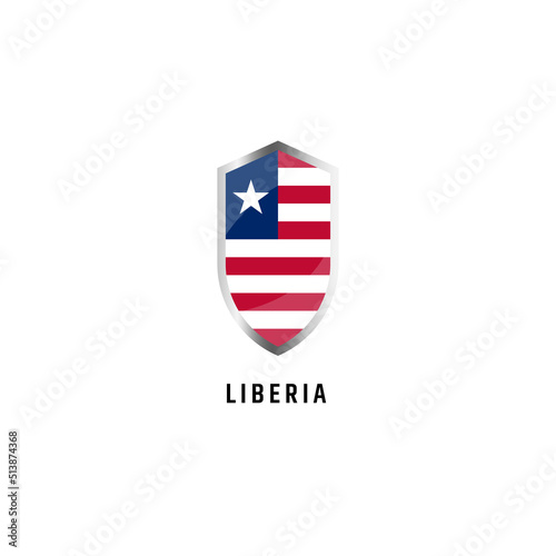 Flag of Liberia with shield shape icon flat vector illustration Free Download Flag of Liberia with shield shape icon flat vector illustration - GFXLoad
