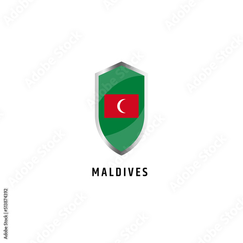 Flag of Maldive with shield shape icon flat vector illustration Free Download Flag of Maldive with shield shape icon flat vector illustration - GFXLoad