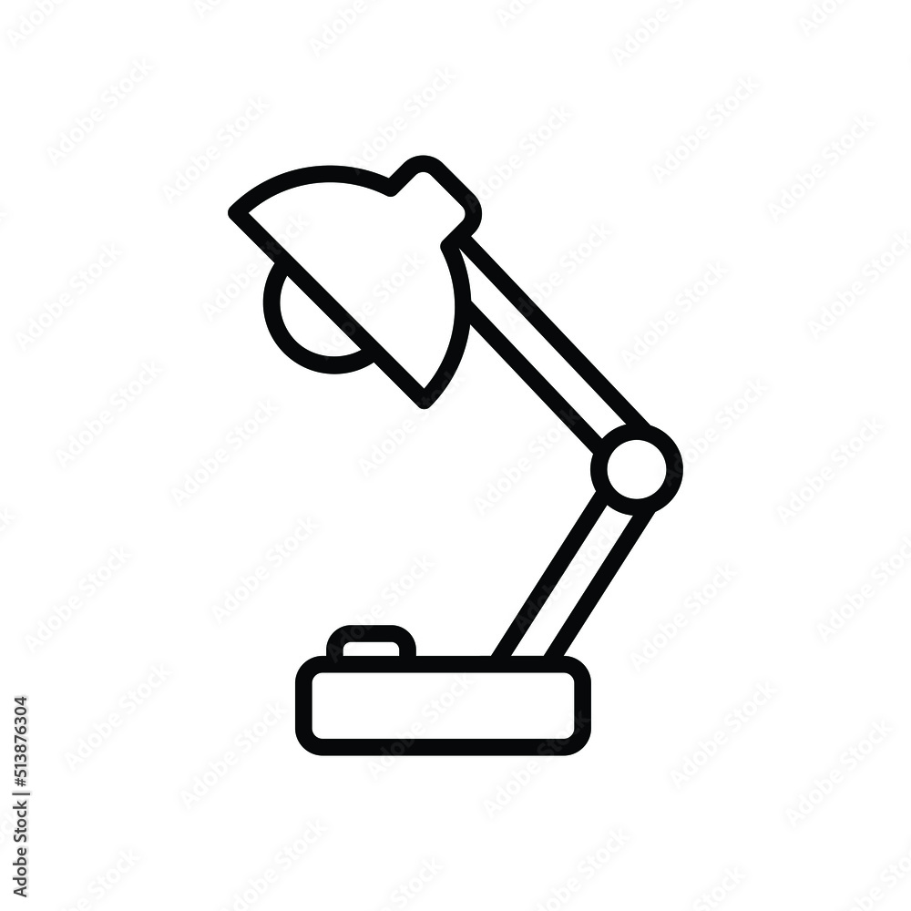 Desk lamp icon vector graphic illustration Desk lamp icon vector graphic illustration