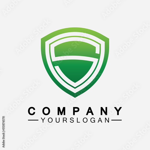 Free Download Letter S monogram and shield sign combination. Line art logo design concept. - GFXLoad