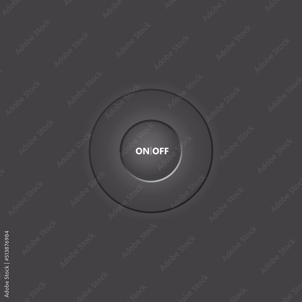 Black round on off switch switch vector illustration Black round on off switch switch vector illustration