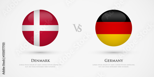 Free Download Denmark vs Germany country flags template. The concept for game, competition, relations, friendship, cooperation, versus. - GFXLoad