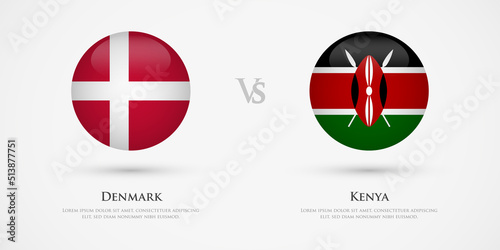 Denmark vs Kenya country flags template. The concept for game, competition, relations, friendship, cooperation, versus. Free Download Denmark vs Kenya country flags template. The concept for game, competition, relations, friendship, cooperation, versus. - GFXLoad