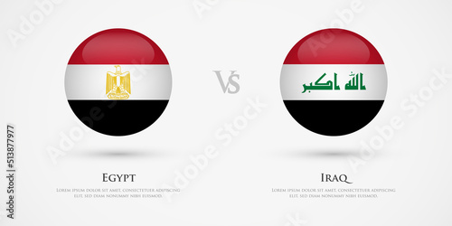 Free Download Egypt vs Iraq country flags template. The concept for game, competition, relations, friendship, cooperation, versus. - GFXLoad