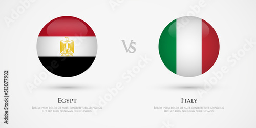 Free Download Egypt vs Italy country flags template. The concept for game, competition, relations, friendship, cooperation, versus. - GFXLoad