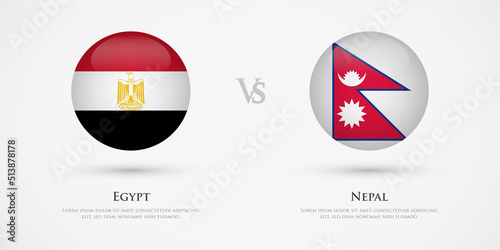 Free Download Egypt vs Nepal country flags template. The concept for game, competition, relations, friendship, cooperation, versus. - GFXLoad