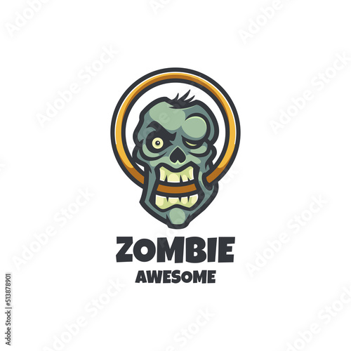 Illustration vector graphic of Zombie Logo, good for logo design