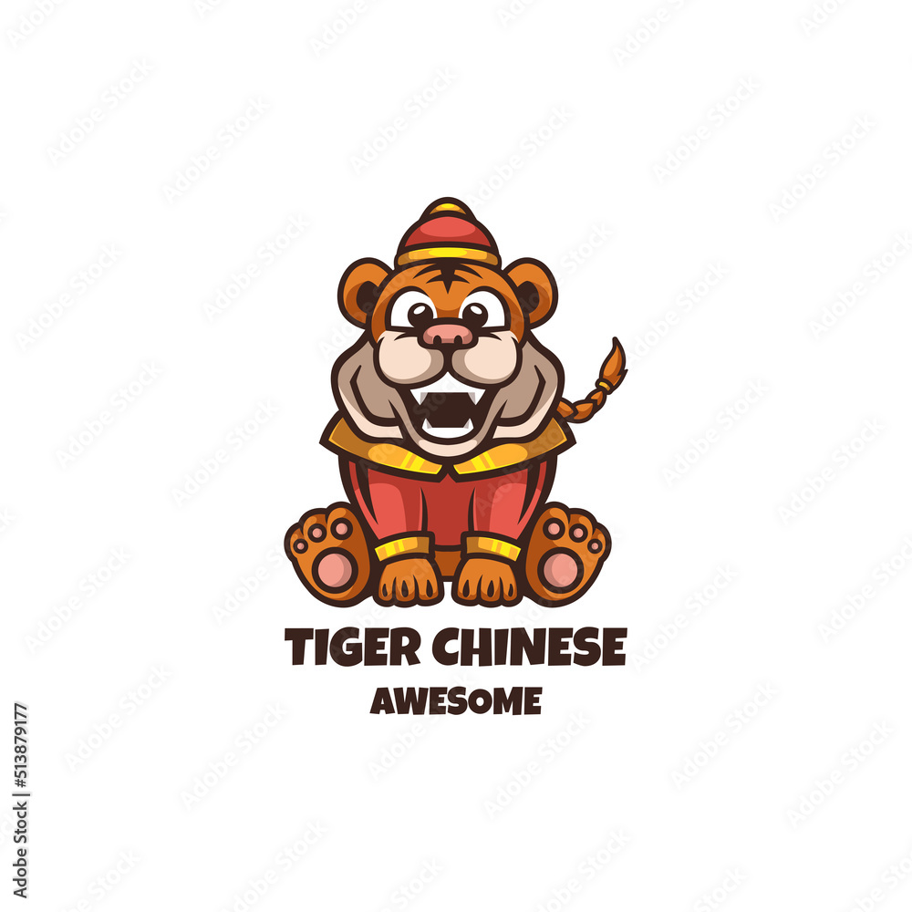 Illustration vector graphic of Tiger Chinese Logo, good for logo design Illustration vector graphic of Tiger Chinese Logo, good for logo design
