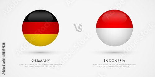Free Download Germany vs Indonesia country flags template. The concept for game, competition, relations, friendship, cooperation, versus. - GFXLoad