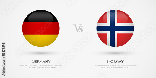 Germany vs Norway country flags template. The concept for game, competition, relations, friendship, cooperation, versus. Free Download Germany vs Norway country flags template. The concept for game, competition, relations, friendship, cooperation, versus. - GFXLoad