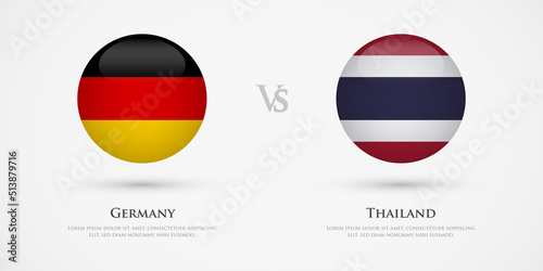 Free Download Germany vs Thailand country flags template. The concept for game, competition, relations, friendship, cooperation, versus. - GFXLoad