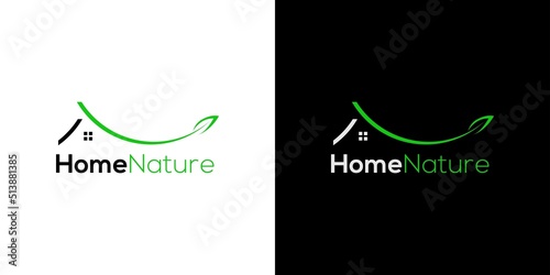 Modern and attractive nature house logo design
