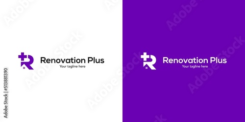 Modern and professional home renovation logo design