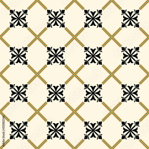 Geometric patterns, Thai patterns, can be connected in all directions, seamless, suitable for printing into fabric patterns. and various prints vector format file
