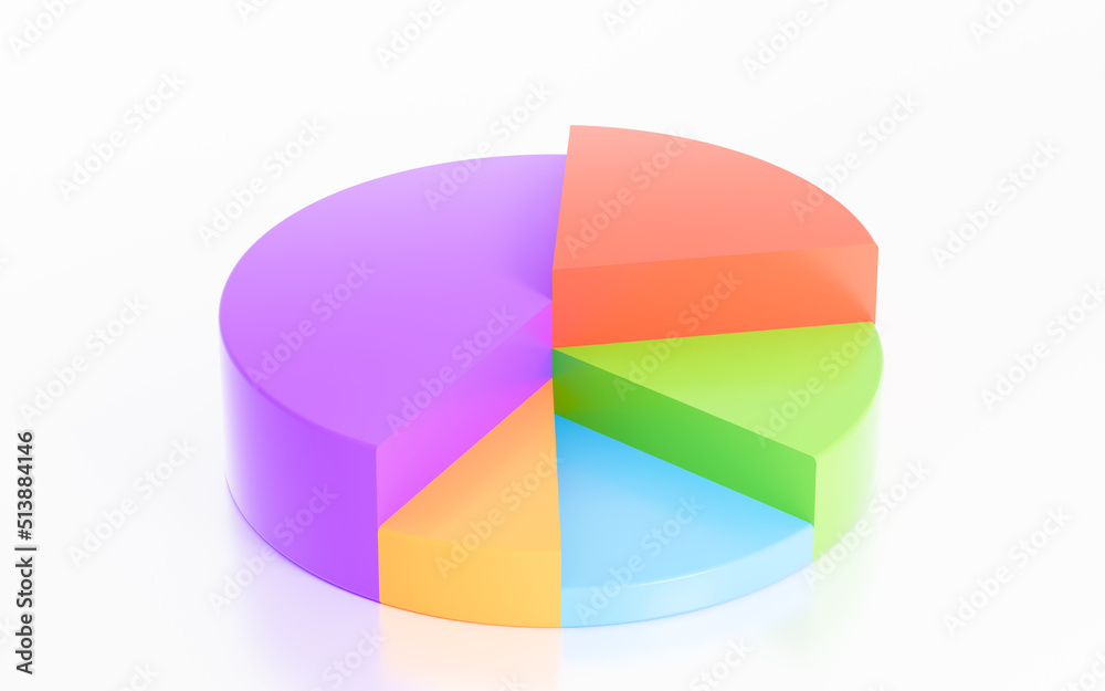 Obraz premium Business statistics chart, 3d rendering.