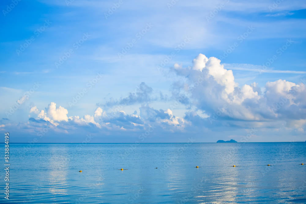 Beautiful seascape ocean horizon and blue sky at Summer season. Travel and Summer vacation in Thailand. Beautiful seascape background concept and empty space.
Beautiful seascape ocean horizon and blue sky at Summer season. Travel and Summer vacation in Thailand. Beautiful seascape background concept and empty space.