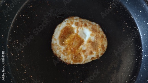 Egg on a frying pan