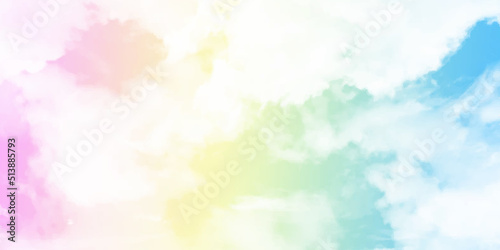Pastel of sky and soft cloud abstract background. Vector illustration. Artistic soft cloud and sky with pastel color nature abstract background