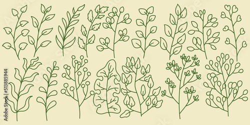 Sixteen Hand drawing set fl...