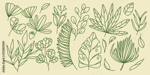 Fifteen Hand drawing set fl...