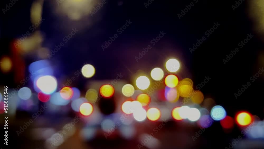 Bokeh effect created by the lights of oncoming heavy traffic at night on the highway through the centre of Coffs Harbour, a coastal city in eastern Australia. Bokeh effect created by the lights of oncoming heavy traffic at night on the highway through the centre of Coffs Harbour, a coastal city in eastern Australia.
