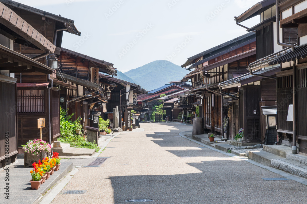 朝の奈良井宿