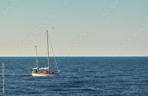 Quadro su tela An elegant two masted sailboat (ketch) sailing in the Baltic sea on a clear day