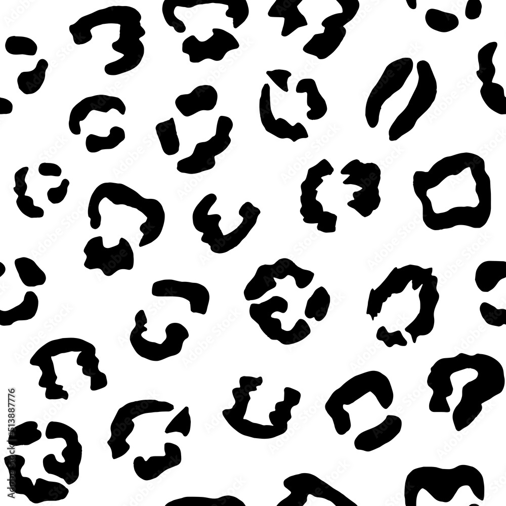 Black Leopard seamless pattern. Design for paper, covers, cards, fabrics, background and any. Vector illustration. Black Leopard seamless pattern. Design for paper, covers, cards, fabrics, background and any. Vector illustration.