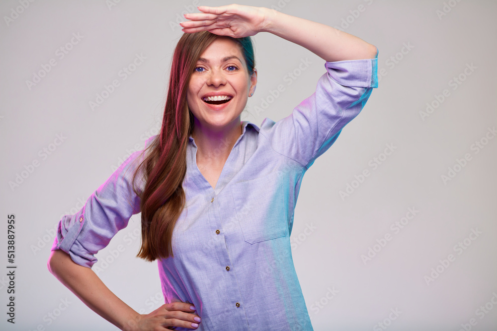Smiling business woman looking for new job or find new worker. isolated portrait. Smiling business woman looking for new job or find new worker. isolated portrait.