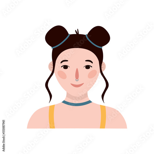 Vector hand drawn flat colourful