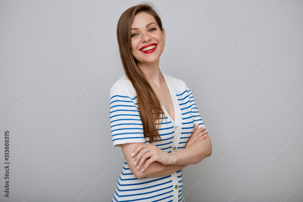 Smiling woman isolated portrait Smiling woman isolated portrait