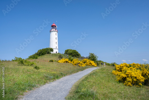 Der Leuchtturm Dornbusch auf der der Insel Hidensee