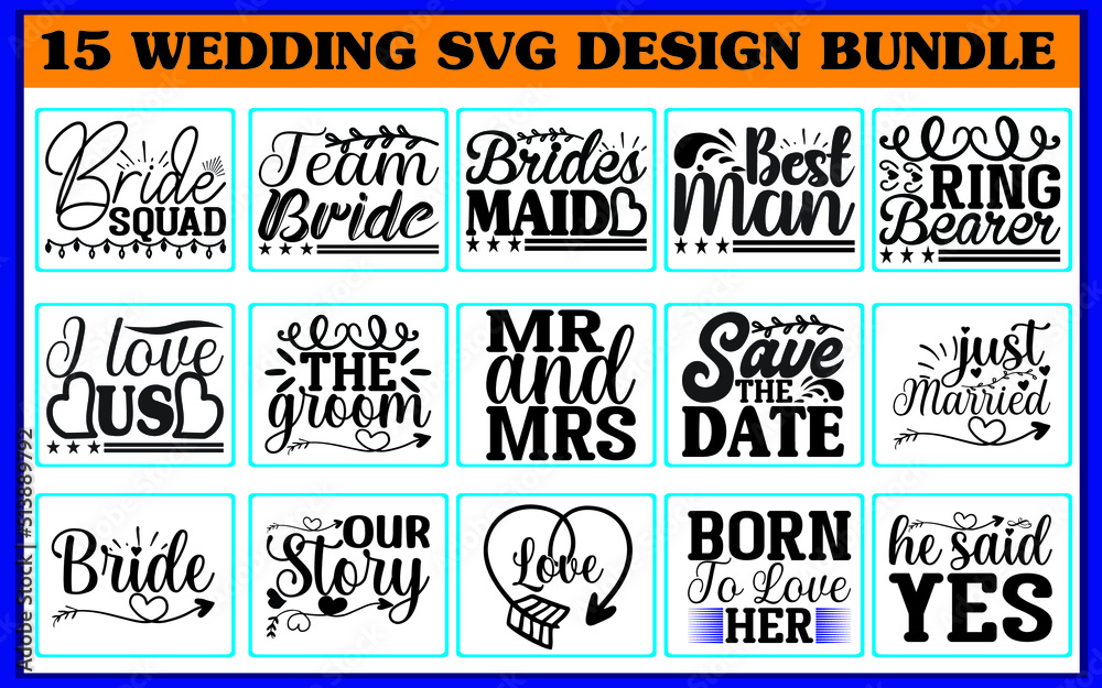 Wedding Quotes svg Designs Bundle