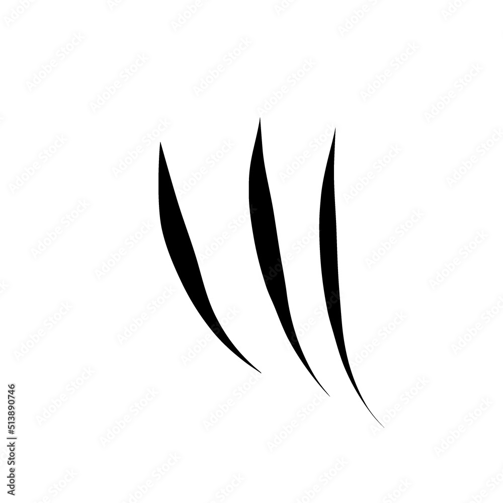 Cat scratches. Black claws animal scratch, Torn paper. Cat claws trace. Vector illustration on black background.