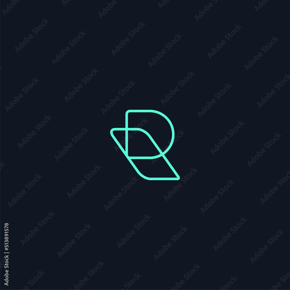 Logo Letter R vector, minimalist and modern style. modern green Logo Letter R vector, minimalist and modern style. modern green