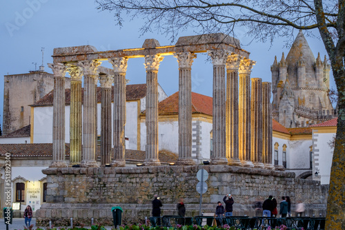 Templo romano de Évora,  Templo de Diana, siglo I a.c., Évora, Alentejo, Portugal photo